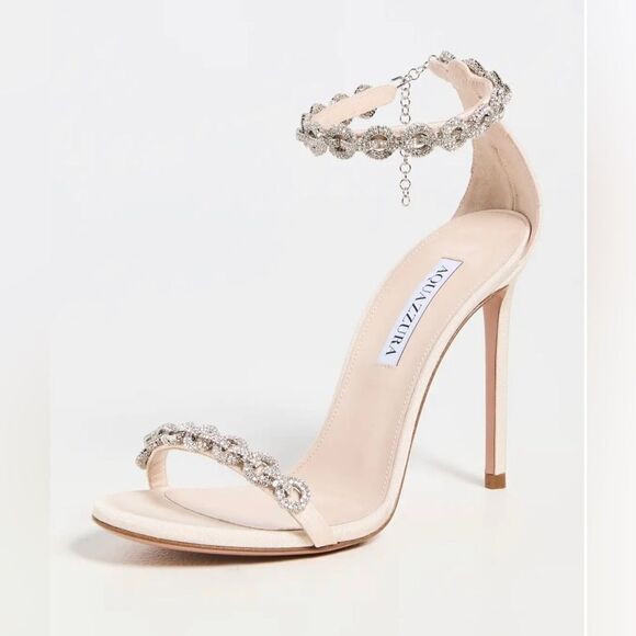 Aquazzura Love Link 105mm Embellished Sandals size 39.5